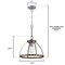 Westinghouse Pendant SemiFlush- 60W Oak Lane Barnwood Galvanized Steel Accents 6127500 - alternate 5